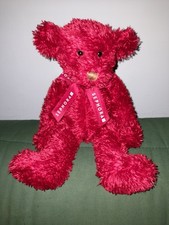 H/  Doudou Ours Russ Rouge Vif - Collection Sephora - Noeud Publicitaire 