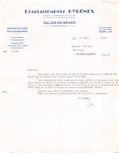 1961 manufacture chaussures - manufacture, de