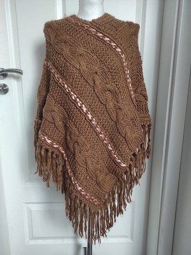 Poncho codello marron épais - poncho,