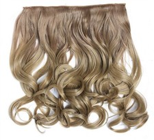 Clip-In Extension Extensions Cheveux Large Bouclé Boucles Ombre Blond 40cm Long