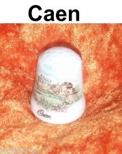 Dé à Coudre Porcelaine Rare Dé Caen France Château Souvenir Dedal