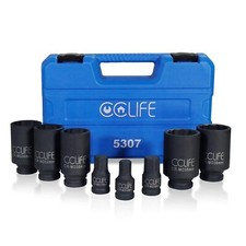 8 pièces Coffret de Douilles clé à Choc 1/2'' 30-32-34-35-36 mm 12 pans CR-Mo...