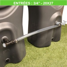 Kit d'extension souple pour récupérateurs d'eau de pluie (filetage 3/4" - 20x27