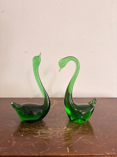 Paire figurine sculpture verre - sculpture,