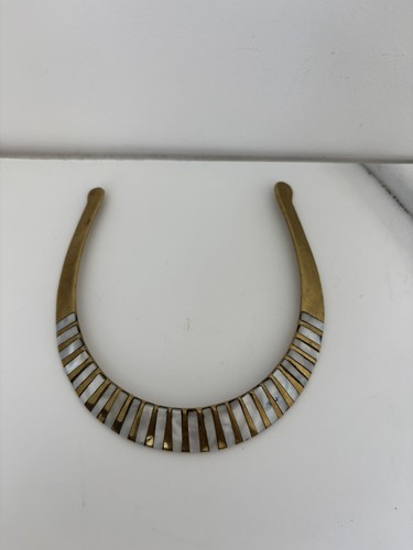 Vintage brass mother pearl - brass,