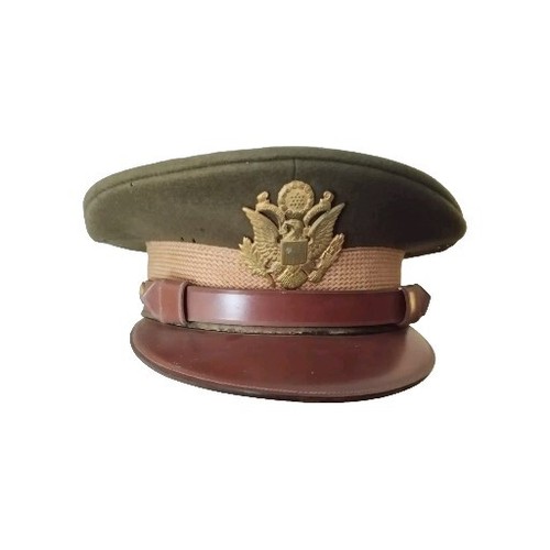 Casquette brune officier us - casquette, d'officier