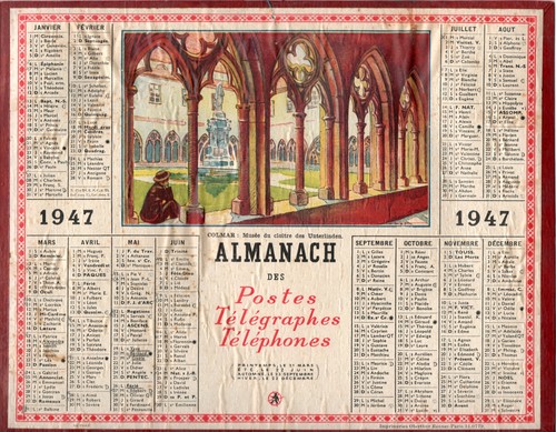 Calendrier almanach des - -,