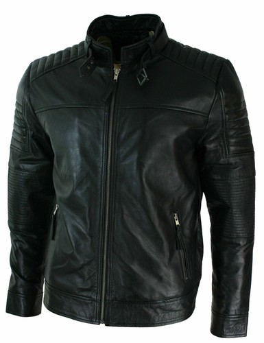Veste cuir véritable style - cuir,