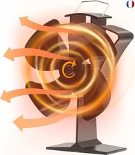 HAWCAFU Ventilateur poele à Bois Ventilateur Cheminee 4 pales Ventilateur de 