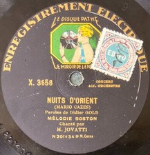 Jovatti : Nuit d'orient / Quand tu reviendras..DISQUE 78 tours rpm PATHE X. 3658