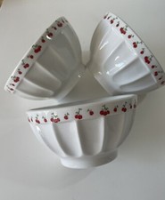 3 bols Cotelé GENEVIEVE LETHU décor aux cerises Déco Cuisine Collection Campagne