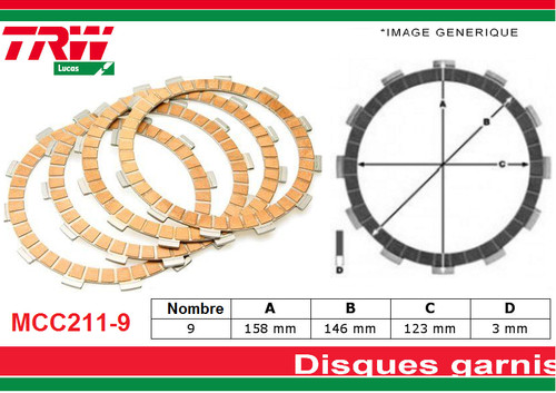 Kit disques garnis - kit, 9