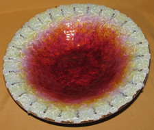 Coupelle émail polychrome Émaux d’Art de Limoges Duban & Christel D: 24 cm