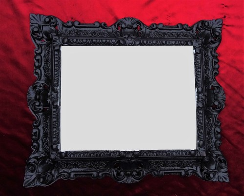 Miroir mural noir repro - miroir,
