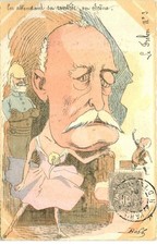 CARICATURE SATIRIQUE POLITIQUE illustrateur BOBB   (dessin original ) En atten