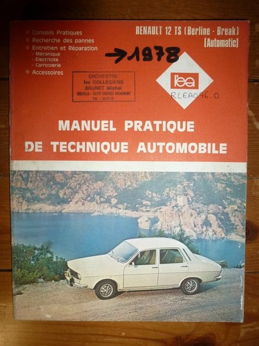 R12 revue technique renault - revue,