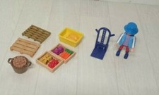 playmobil   lot maraîcher   avec diable et légumes