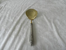 Ancienne pelle à fraise en argent massif et métal doré décor Louis XVI