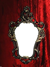 Miroir Baroque Noir/Or Miroir