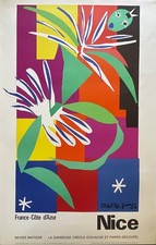 HENRI MATISSE AFFICHE LITHO 1965 FRANCE COTE D’AZUR NICE ORIGINAL FRENCH POSTER