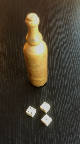 Ancien jeu miniature - jeu, bouteille