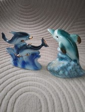 Lot de Deux Statuette Dauphin Décoration