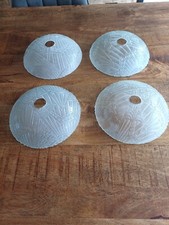 4 Ancienne coupelle lustre  Art Déco verre Style Muller Degue Schneider 