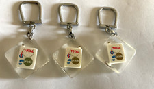 3 Porte clefs bourbon bidon Total - garage - voiture - vintage  -Keychain