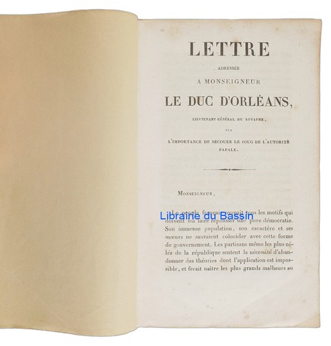 Lettre duc orléans - duc, d'orléans