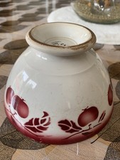 ANCIEN Gros BOL FAIENCE Rouge Sarreguemines (89)
