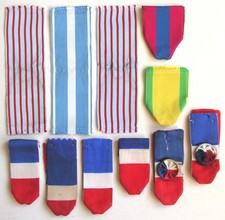 LOT 11 COUPES de RUBANS MEDAILLES CROIX DU COMBATTANT MEDAILLE MILITAIRE TRAVAIL