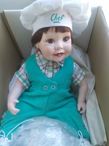 Danbury mint porcelain doll - porcelain, doll-