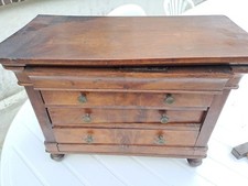 COMMODE DE MAITRISE ,LOUIS -PHILIPPE EN BOIS NATUREL DE NOYER fin XIX ème