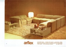  publicité Advertising 0722 1974   Arflex  canapé sièges ense Deca Tito Agnoli