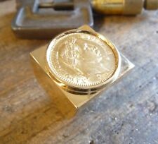 Chevalière or carrée massive