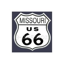 Plaque métal publicitaire 30 x 30 cm :  Route 66 Missouri