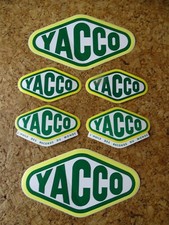 lot x6 autocollant YACCO Huile Moteur / neuf ancien stock sticker garage vintage