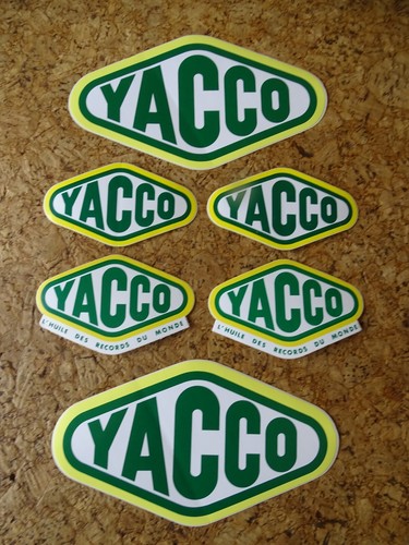 Lot autocollant yacco huile - yacco,