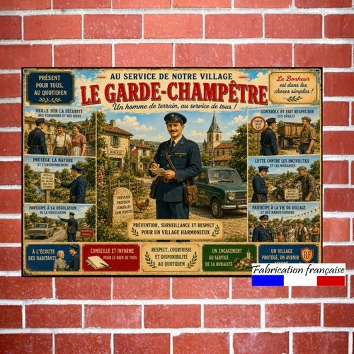 Plaque métal vintage - , le