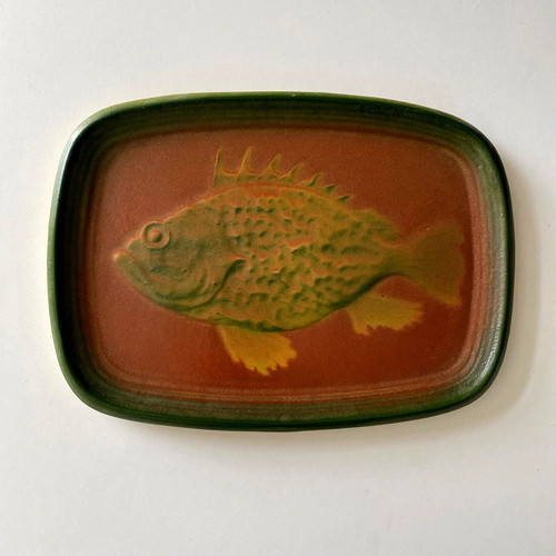 Assiette poisson faïence - faïence, st