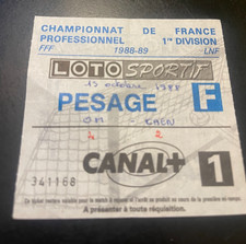 ancien ticket billet Football