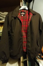 veste homme L style Harrington, Marron/écossais, neuve, jamais portée