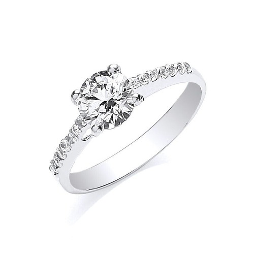 Bague solitaire blanc 1 - en, or