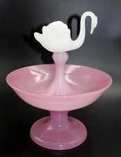 Magnifique Ancienne Étagère En Verre, Art Déco Avec Cygne, Très Décoratif