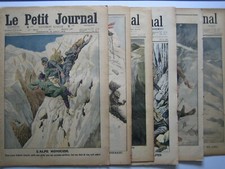 LOT  6 N° OLD PRINT MAGAZINE PETIT JOURNAL MONTAGNE ALPES MONT-BLANC BOUCIER
