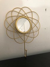 accroche-serviette, porte-clé mural déco miroir métal doré PORT OFFERT