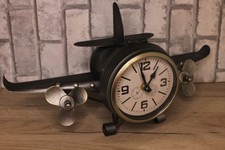 Horloge Avion Métal Vintage Décoration Airplane