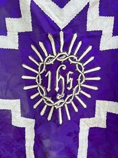 Chape Violette Croix XIX Eme