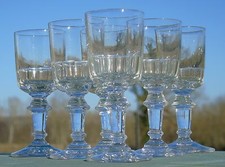 Meisenthal - Service de 6 verres en verre taillé, modèle Mirabeau. H.11,1 cm