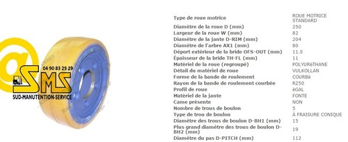 Roue motrice vulkollan prat - motrice,